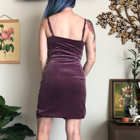 H&M Velvet Wrap Cocktail Dress - Picture 4 of 8